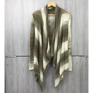 Tommy Bahama Women's‎ Size: XS Taupe Brown Striped Draped Open Cardigan Sweater